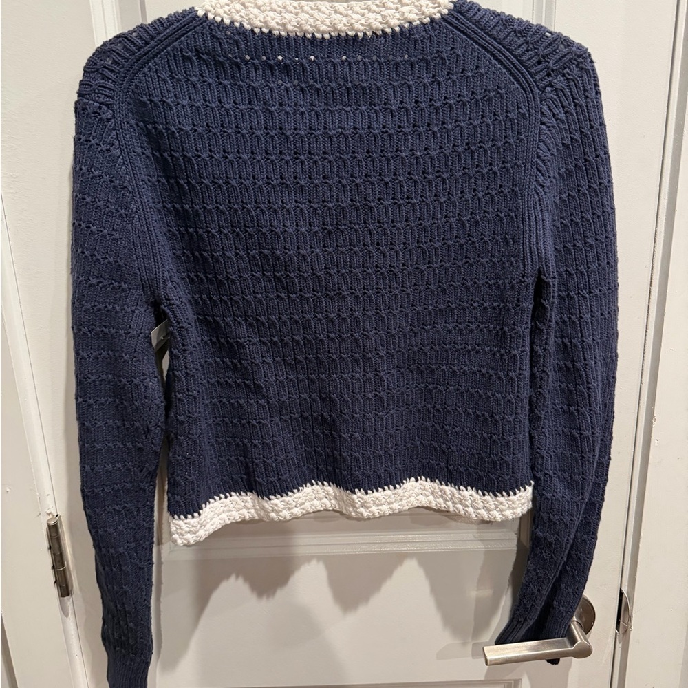 J.Crew Cropped sweater lady jacket with contrast trim Size S - Picture 11 of 16